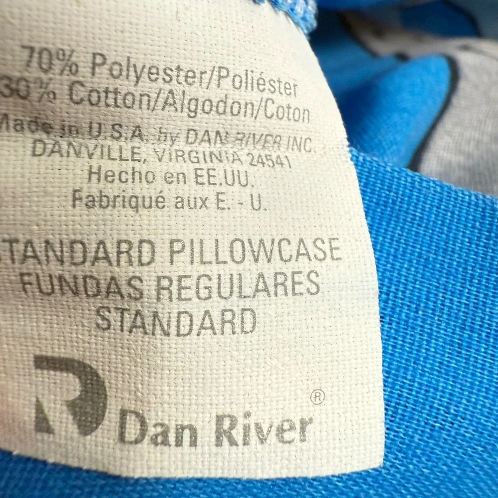 Dan River Bob the Builder Pillowcase Kids Standard Blue Excellent Vintage 2001